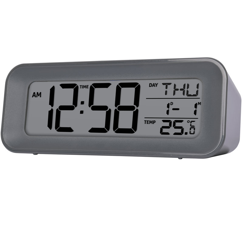 Acctim Cayman Radio Controlled Grey Alarm Clock & Reviews Wayfair.co.uk
